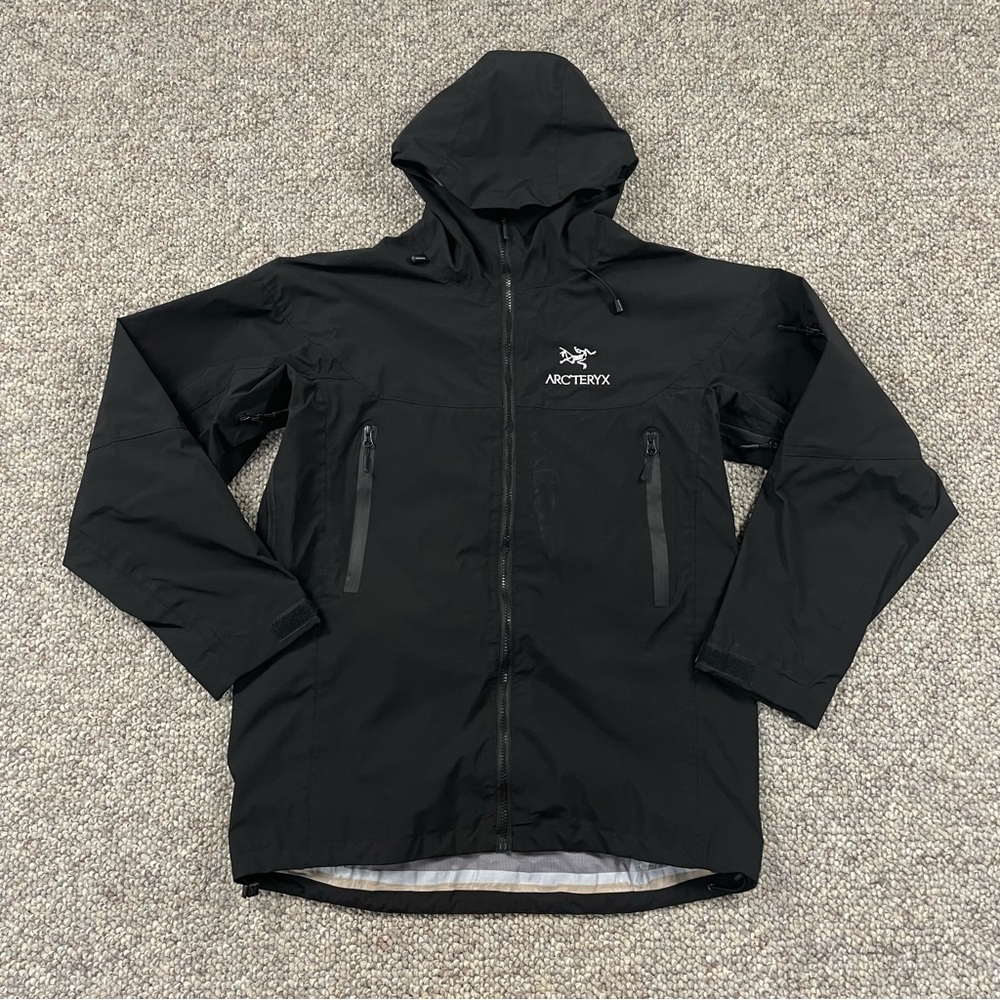 Arc'teryx Mens Rain Coat Jacket Black Size M